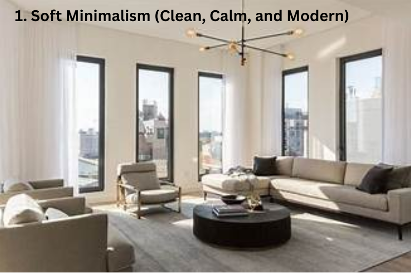 1. Soft Minimalism (Clean, Calm, and Modern)