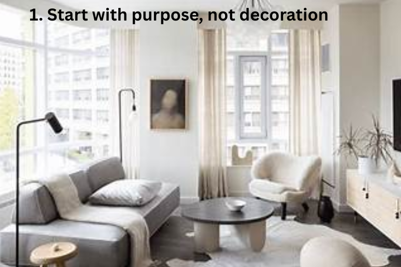 1. Start with purpose, not decoration