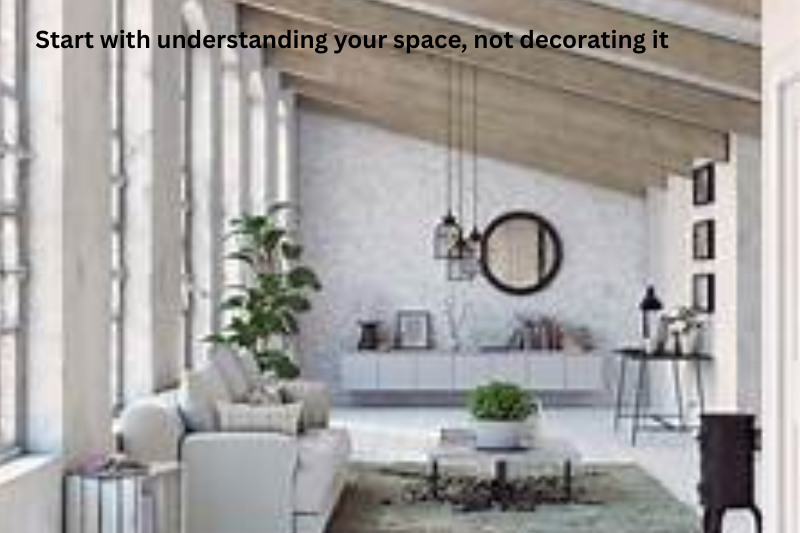 Start with understanding your space, not decorating it